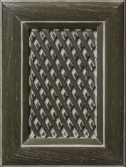 Рамочный шпонированный фасад кондор шпон дуба ольхи ясеня + маль + патина + лак + решетка декоративная 